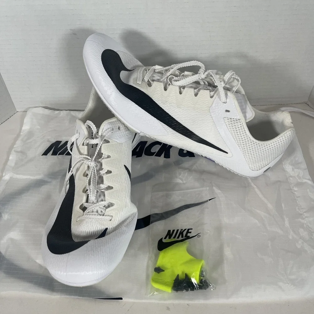 SZ 11.5 | Nike Zoom Rival Sprint Track & Field Spikes‎ White Black DC8753-100